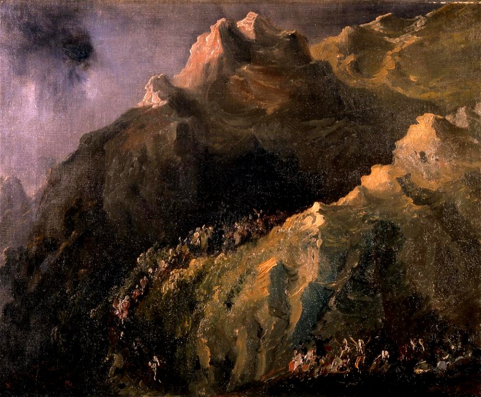 Jenaro Pérez Villaamil y Duguet - Procession in the Picos de Europa - LA1080 - Hispanic Society of America
