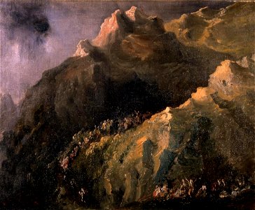 Jenaro Pérez Villaamil y Duguet - Procession in the Picos de Europa - LA1080 - Hispanic Society of America