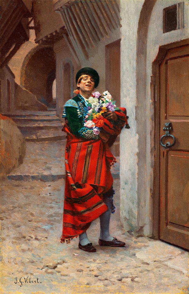 Jehan-georges vibert spanish bullfighter with flowers 061959)