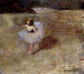 Jean-Louis Forain Dancer in Pink Tights. Free illustration for personal and commercial use.