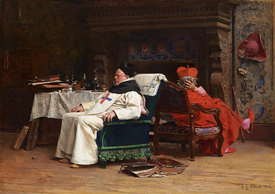 Jehan Georges Vibert - The Schism, 1874