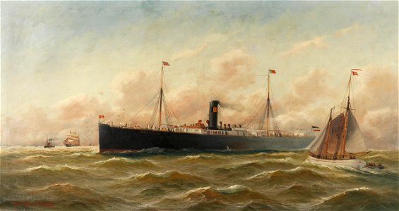 Alfred Jensen - Hamburger Tanker Phoebus in der Elbmündung (1903)