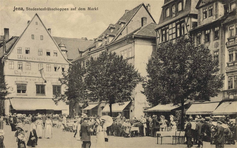Jena, Thüringen - Studentenfrühschoppen auf dem Markt (Zeno Ansichtskarten)