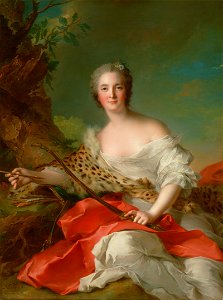 Jean-Marc Nattier (French - Portrait of Constance-Gabrielle-Magdeleine Bonnier de la Mosson as Diana - Google Art Project