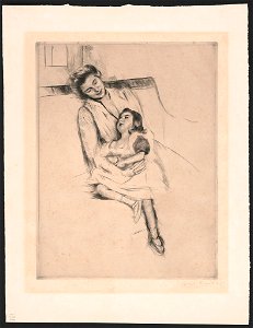 Jeannette and her mother seated on a sofa) - Mary Cassatt no. 33 LCCN2003655914