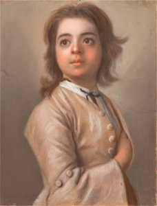 Jean-Étienne Liotard - Studie van een jongen ter halve lijve