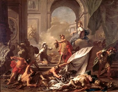Jean-Marc Nattier - Perseus, under the protection of Minerva, turns Phineus to stone by brandishing the head of Medusa