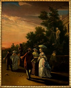 Jens Juel - Promenading in a Park - KMS4127 - Statens Museum for Kunst