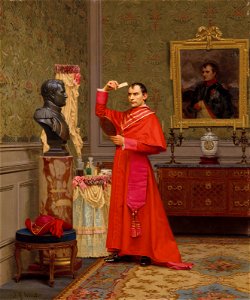 Jehan Georges Vibert - The comparison. Free illustration for personal and commercial use.