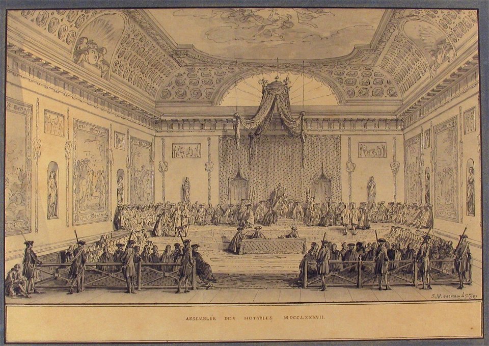 Jean-Michel Moreau the Younger, Assemblée des Notables, Versailles, 1787, 1787