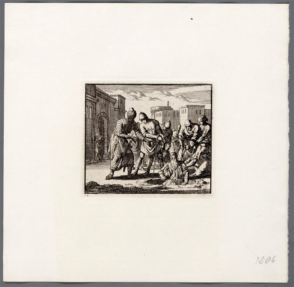 Jeremia op bevel van een Moorse hoveling uit de put getrokken, objectnr A 48017