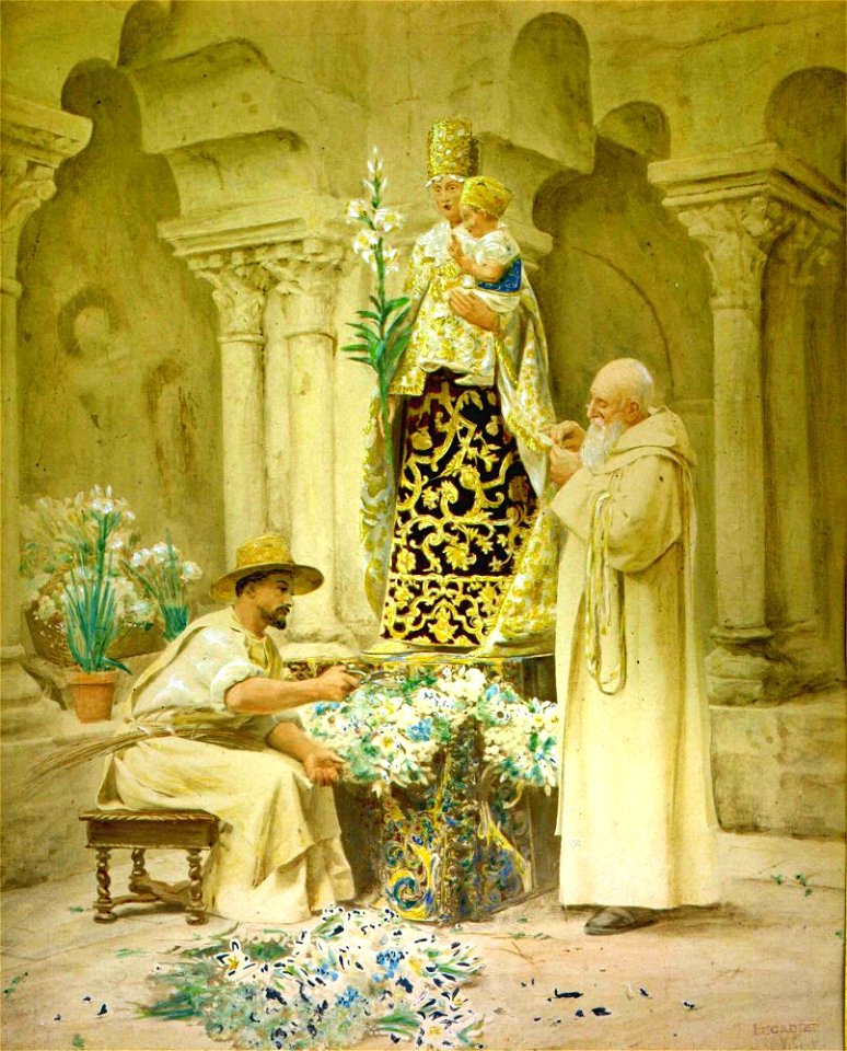 Jehan Georges Vibert Preparations for the procession