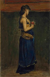 Jean-Paul Laurens - Étude de femme mérovingienne en pied