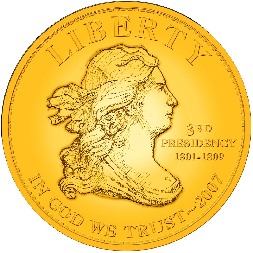 Jefferson Liberty First Spouse Coin obverse