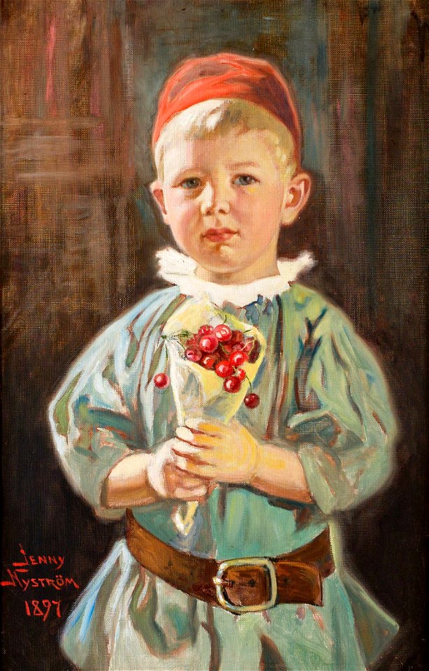 Jenny Nyström Boy with cherries