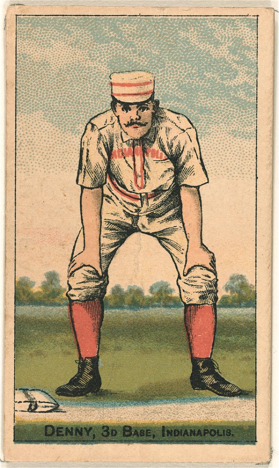 Jerry Denny, Indianapolis Hoosiers, baseball card portrait LCCN2007680763
