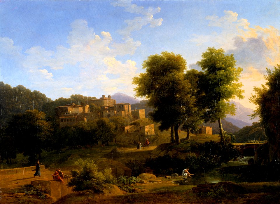 Jean-Victor Bertin - View of a Town in the Sabine Hills - 85.310 - Museum of Fine Arts