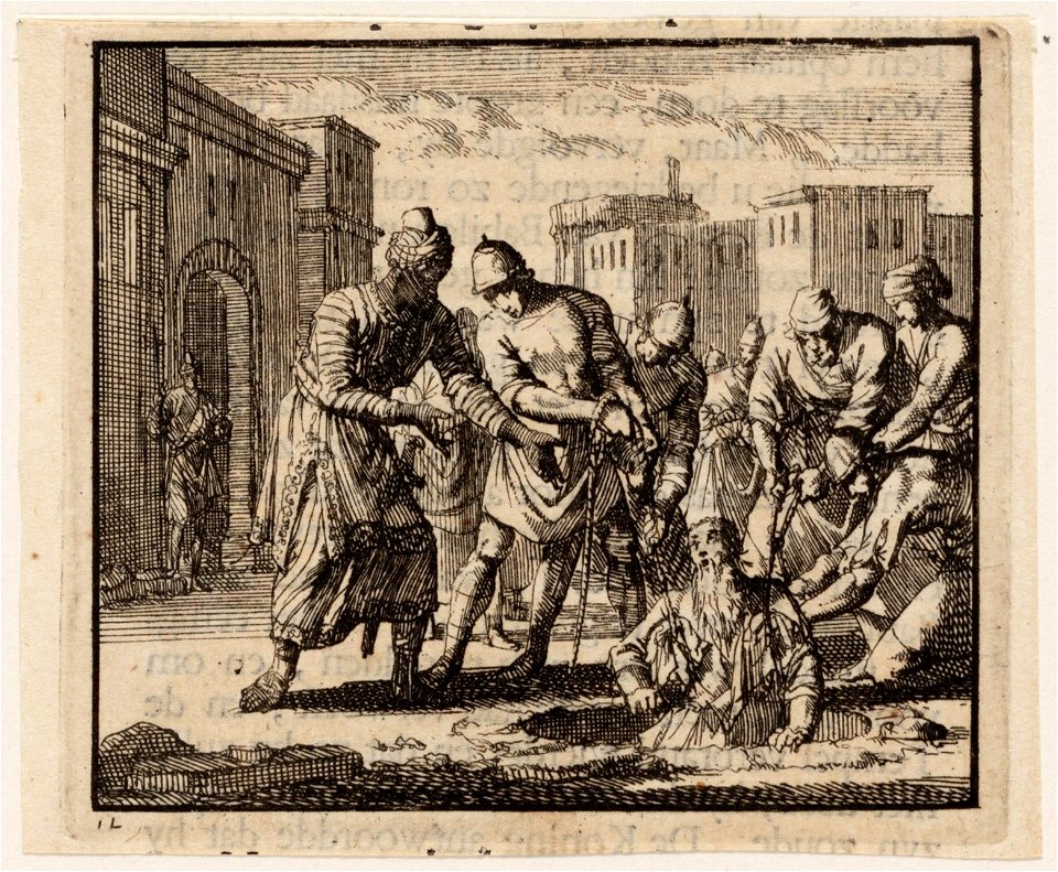 Jeremia op bevel van een Moorse hoveling uit de put getrokken, objectnr A 47841