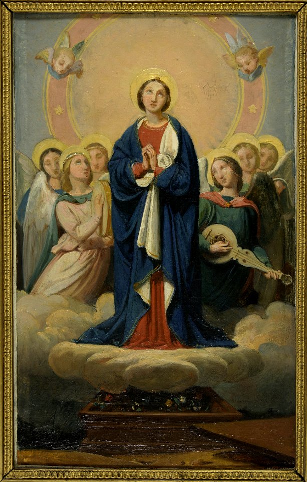 Jean-Louis Bezard - Esquisse pour l'église Notre-Dame de Vincennes , L'Assomption de la vierge - PPP4506 - Musée des Beaux-Arts de la ville de Paris