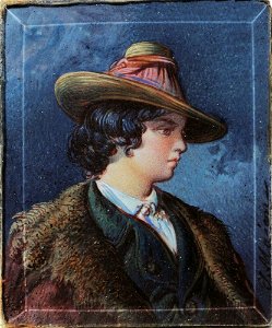 Jeremiah Meyer - Gosse i halmhatt och päls - NMDsä 39 - Nationalmuseum