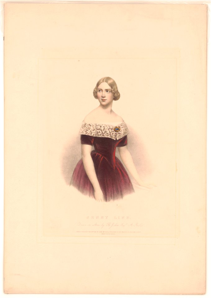 Jenny Lind - drawn on stone by R.J. LCCN92506121