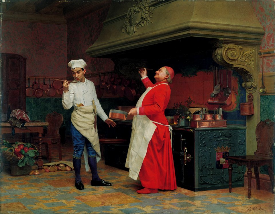 Jehan Georges Vibert - The Marvelous Sauce - 1899-3.14 - Albright–Knox Art Gallery