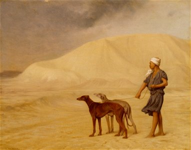 Jean-Léon Gérôme - On the Desert - Walters 3734. Free illustration for personal and commercial use.