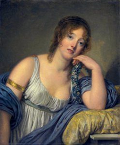 Jeanne Philiberte Ledoux, by Jean-Baptiste Greuze. Free illustration for personal and commercial use.
