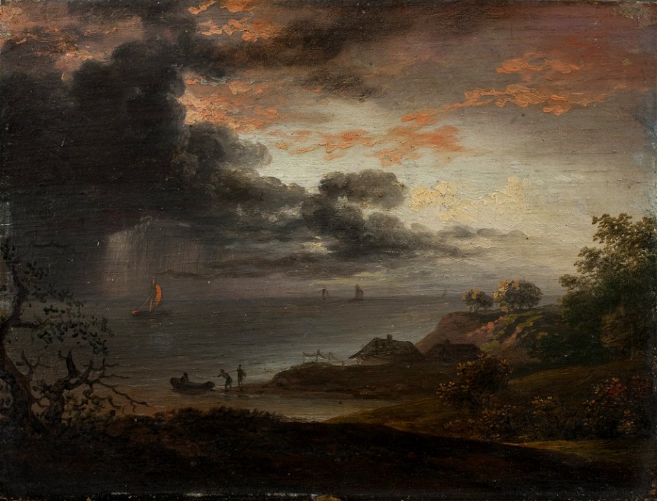 Jens Juel - Tordenregn nedstyrtende i havet - KMS6269 - Statens Museum for Kunst