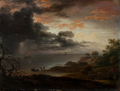 Jens Juel - Tordenregn nedstyrtende i havet - KMS6269 - Statens Museum for Kunst