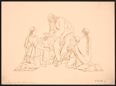 Jesus blessing little children (Mark X-14-16) LCCN2016652374