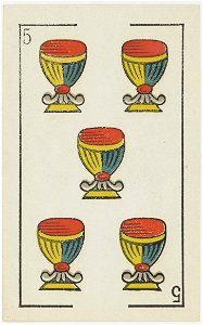 Jeu d'Aluette - Grimaud - 1860 - Five of Cups