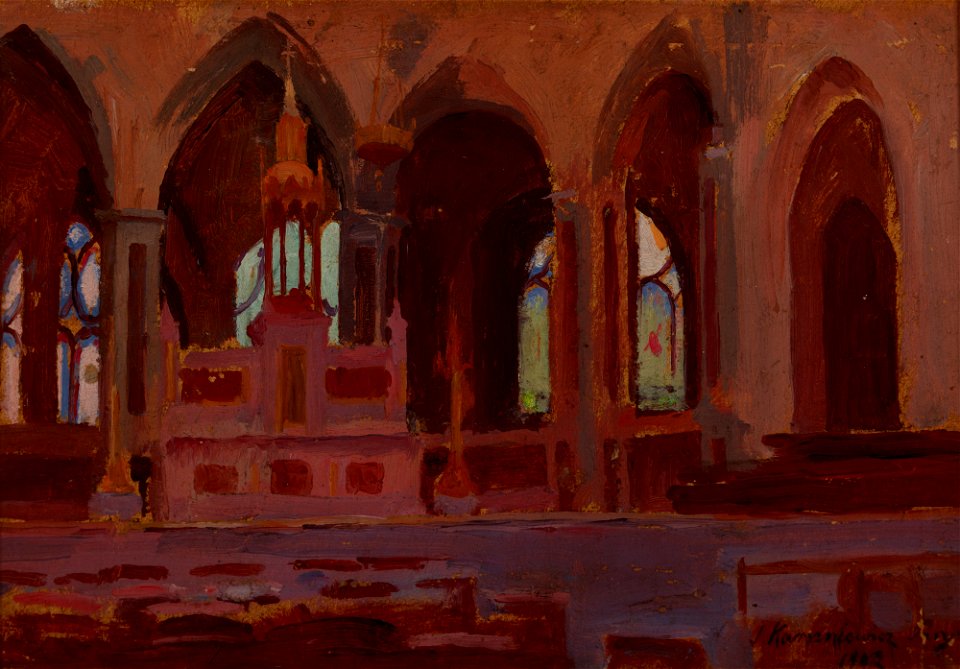 Jerzy Karszniewicz - Interior of a Church - MNK II-b-651 - National Museum Kraków