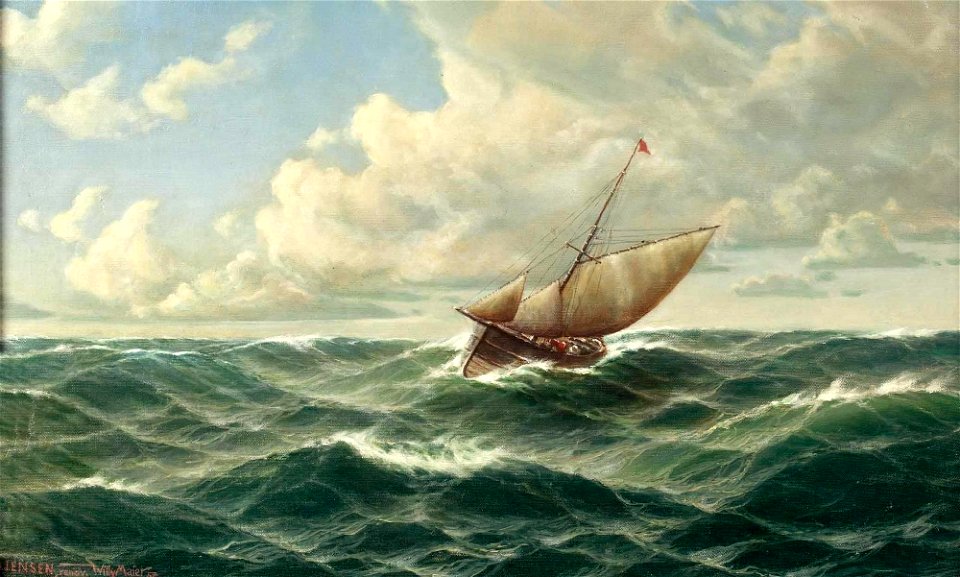 Max Jensen - Schoner auf bewegter See