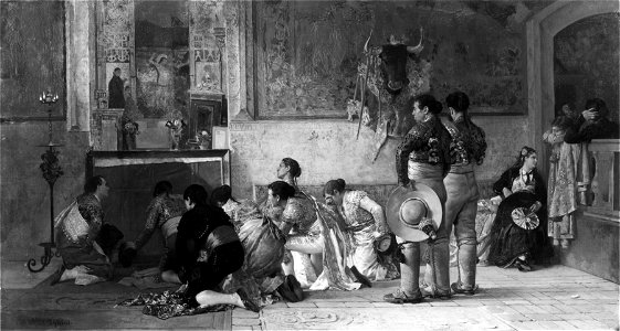 Jehan Georges Vibert - Toreros at Prayer before entering the Arena - Walters 37197