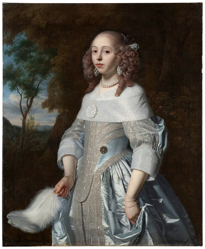 Jeanne Parmentier, 1634-1710, gift De Geer (Bartholomeus van der Helst) - Nationalmuseum - 43119