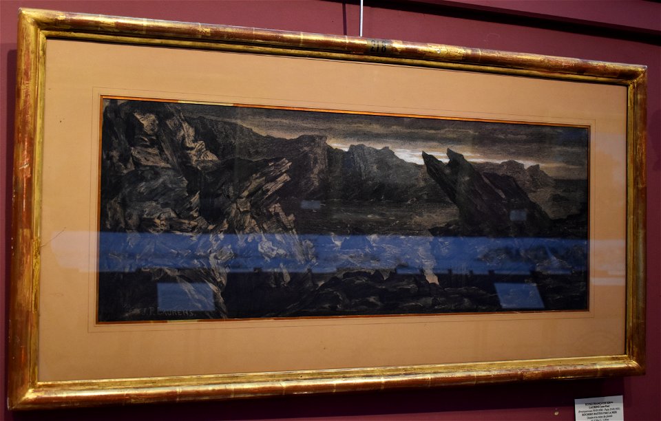 Jean-Paul Laurens - Rochers battus par la mer