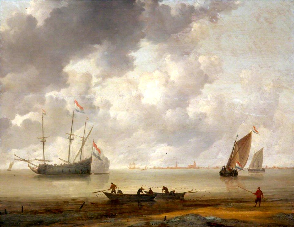 Jeronymus van Diest (1631-after 1675) - Seascape with Boats - 85204 - National Trust