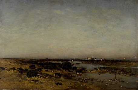 Eugen Jettel - Sumpflandschaft mit Figurenstaffage (1876)