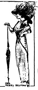Jessie Ann Robbins (Mrs. Perry Belmont) in 1912 sketch by Marguerite Martyn