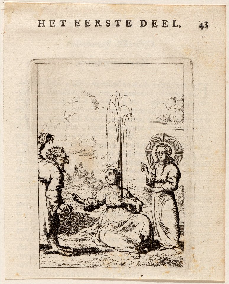 Jezus doet eene levende fontein in het hart van de ziel ontspringen, objectnr A 19221