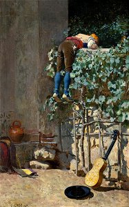Jehan Georges Vibert - Sneaking a peek