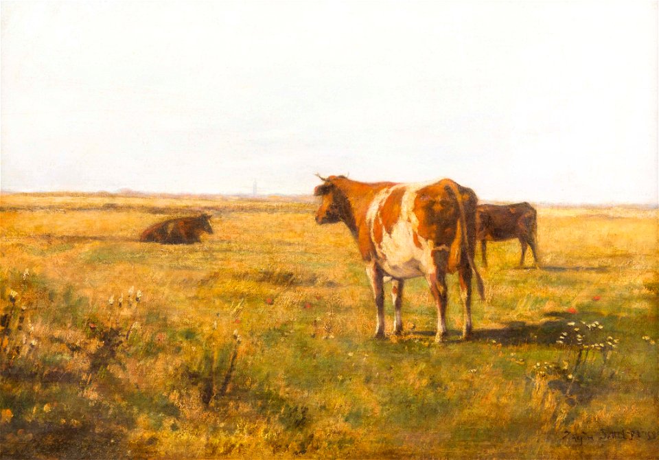Eugen Jettel - Rinder auf Sommerwiese (1889)