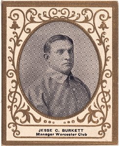 Jesse C. Burkett, Worcester Team, baseball card portrait LCCN2007683856