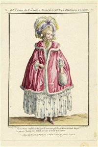 Jeune Dame coeffée en baigneuse, avec une pelisse de satin