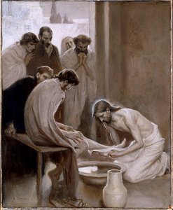 Jesus Washing the Feet of his Disciples (Albert Edelfelt) - Nationalmuseum - 18677