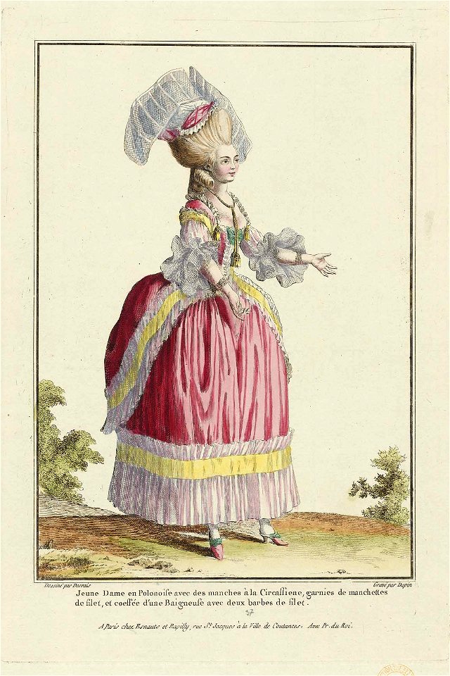 Jeune Dame en Polonaise avec des manches à la Circassiene