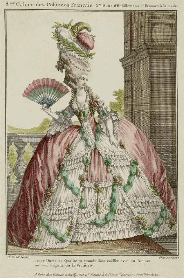 Jeune dame en grande robe