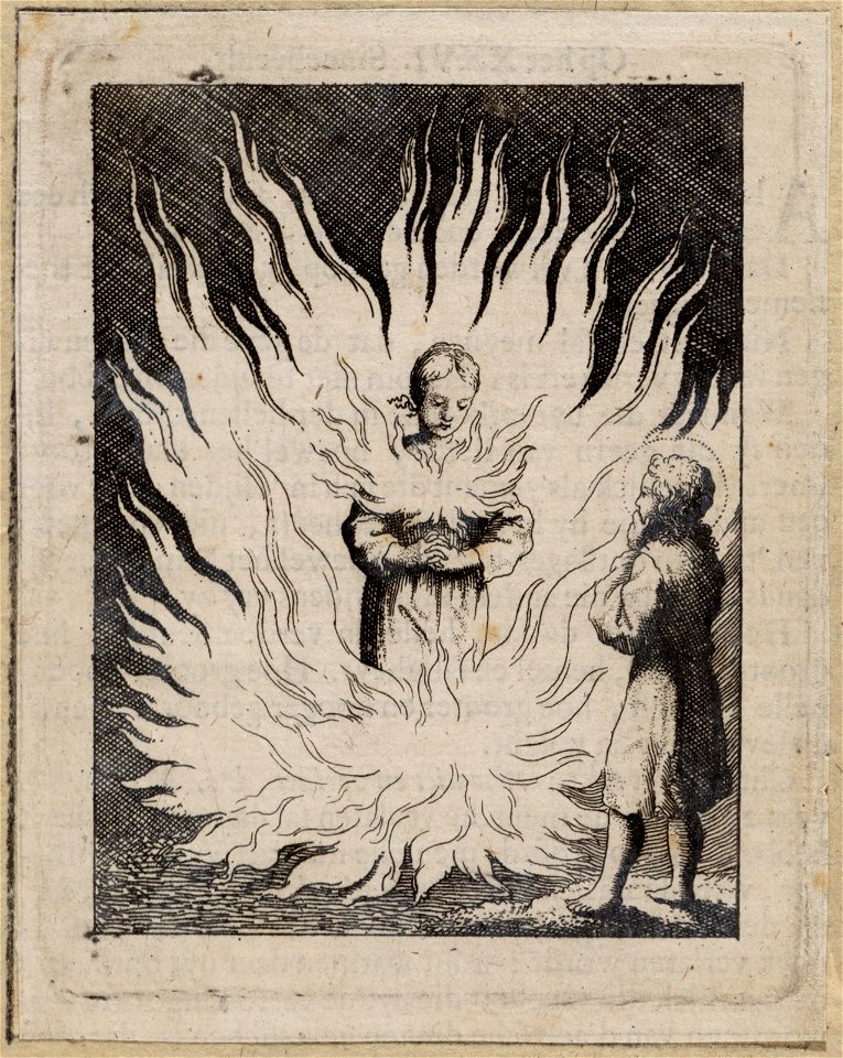 Jezus met de ziel, die geheel door vlammen wordt omringd, objectnr A 19290