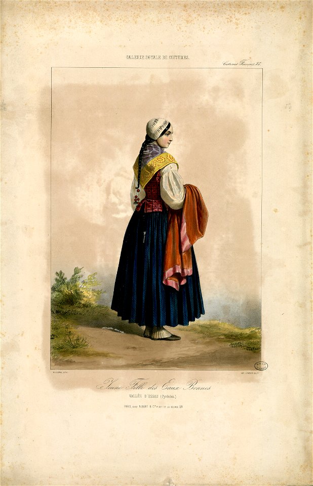 Jeune Fille des Eaux Bonnes, Vallée d'Ossau (Pyrénées) - Fonds Ancely - B315556101 A ALOPHE 2 001